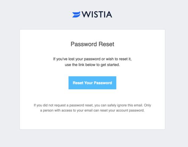 Reset Password Email Sent 