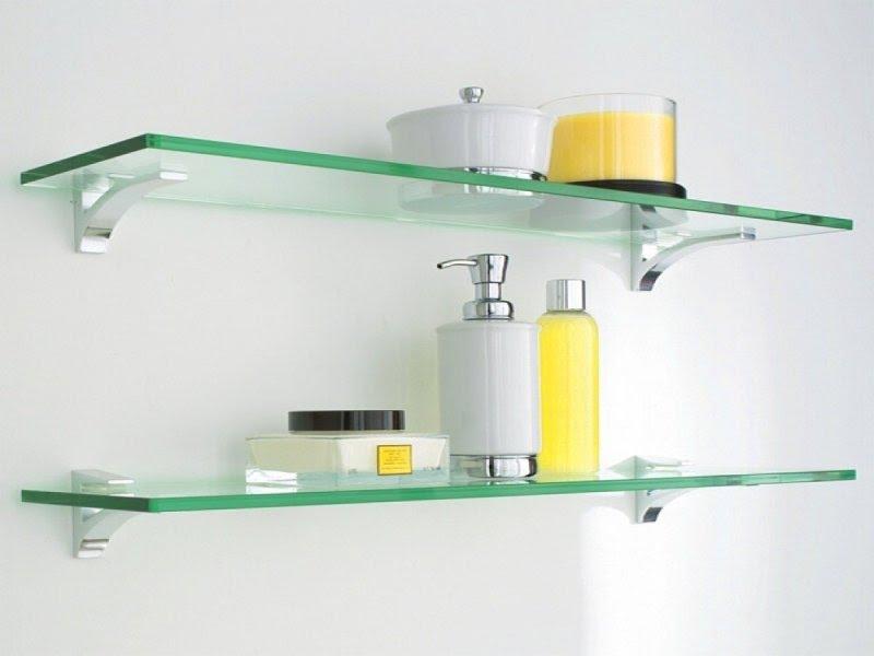 The best floating glass bathroom shelf 