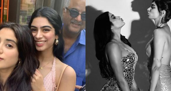 PICS: Janhvi Kapoor raises glam quotient in her mirror work gown; Tara Sutaria has a fiery reaction 