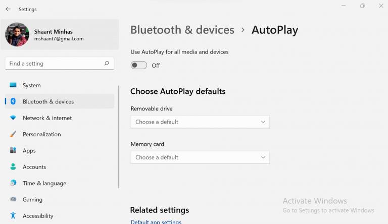How to disable AutoPlay in Windows 11 