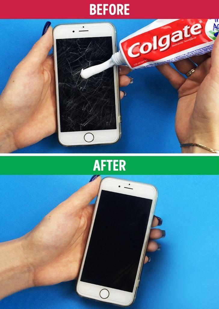How To Fix A Cracked iPhone Screen With Toothpaste 
