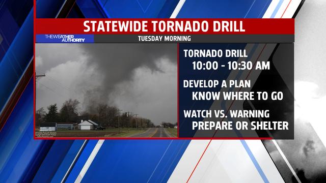 Indiana statewide tornado drill Tuesday 