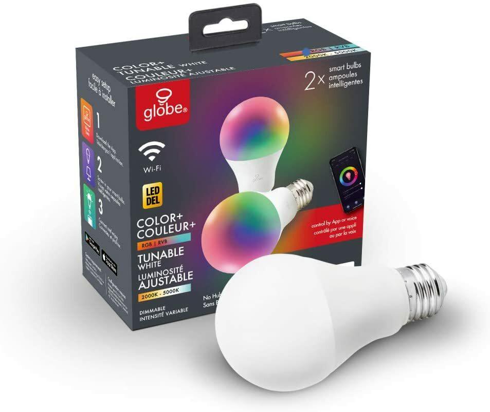Globe Electric Wi-Fi Smart 10-Watt Multicolor LED Light Bulb 