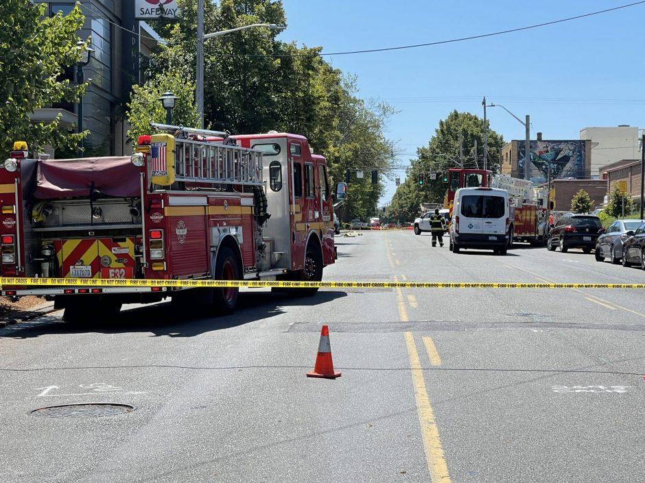 38℉ UPDATE: 5 hours of street closures, evacuations after gas-line break in Admiral District