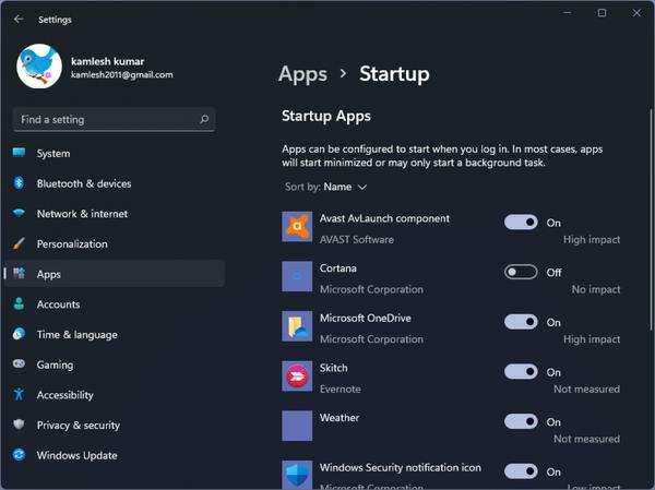 How to disable apps from running at startup on Windows 11 