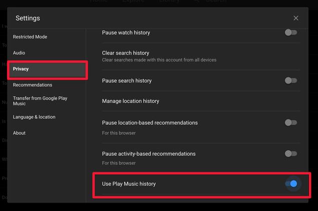 How to Pause YouTube Music History
