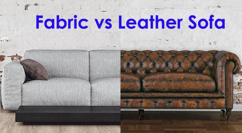 Between leather and fabric sofa 