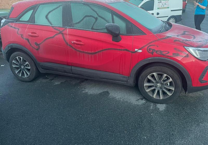 My Vauxhall was vandalised with 'ginger' scrawled on it - I'm baffled