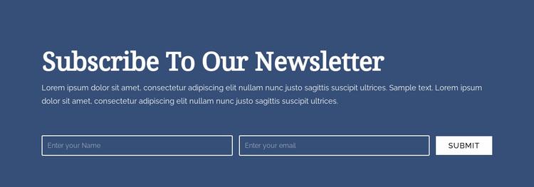 Subscribe newsletter 