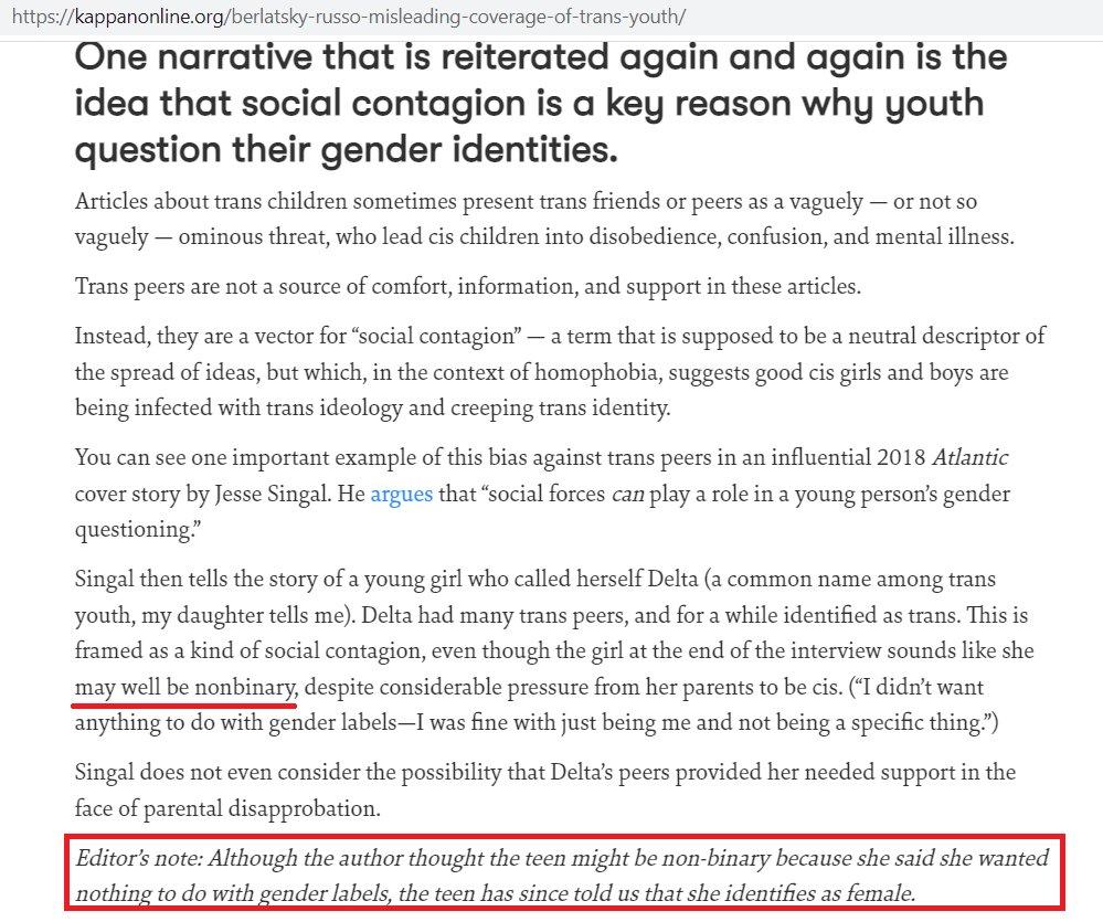 Editor’s Note on gender and identity coverage