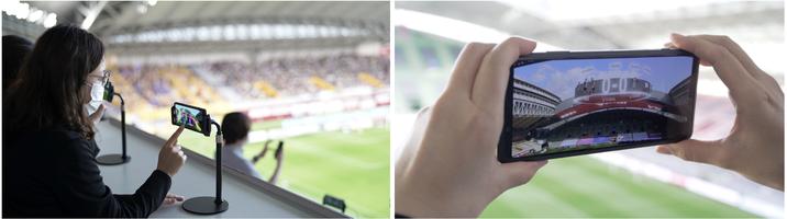 Succeeded in a demonstration experiment of watching a game using Rakuten Mobile and Rakuten Vissel Kobe, 5G and VPS technology