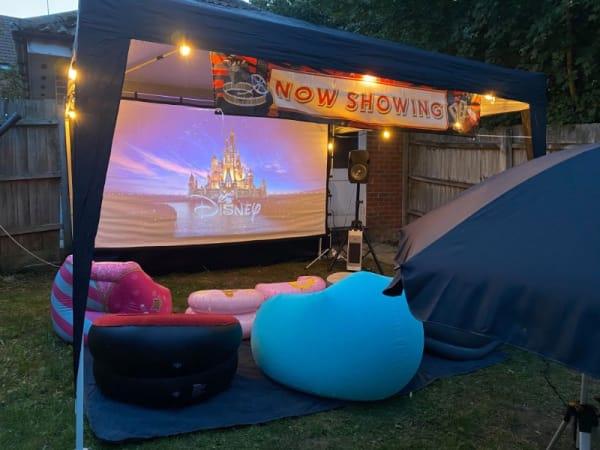 Lancashire pop-up hot tub cinema experience you can hire for your garden 