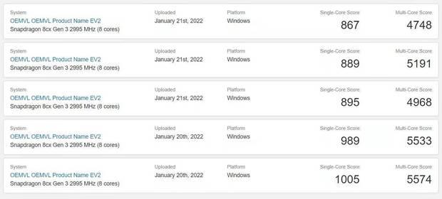 Geekbench scores appear for new Snapdragon-powered Surface device