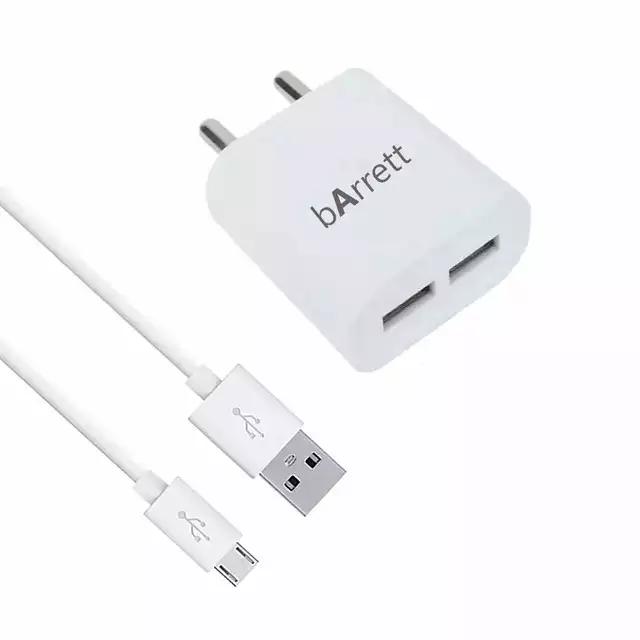 Smartphone wall charger with dual USB ports fast charging in India 