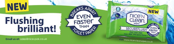 Nice-Pak International claims breakthrough with new moist toilet tissue which breaks down faster than toilet roll when flushed 