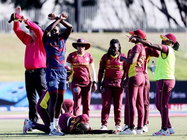 West Indies star Shamilia Connell collapses during World Cup match in "worrying" scenes