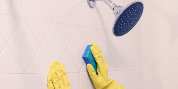 The best way to clean your shower head and floor