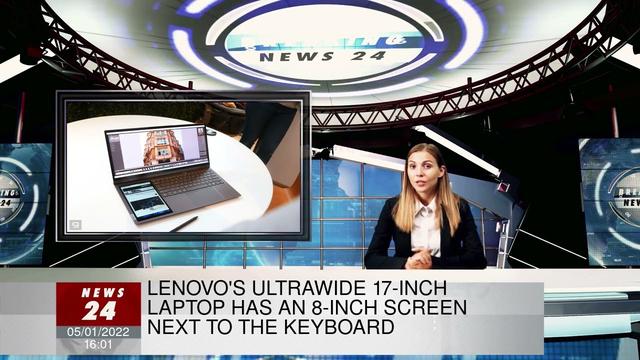 Lenovo's ultrawide 17-inch laptop has an 8-inch screen next to the keyboard