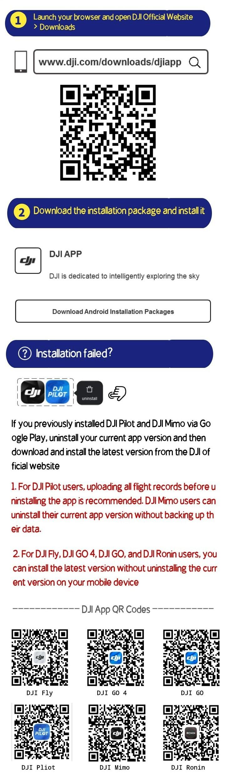 DJI recommends Android 12 users upgrade product apps