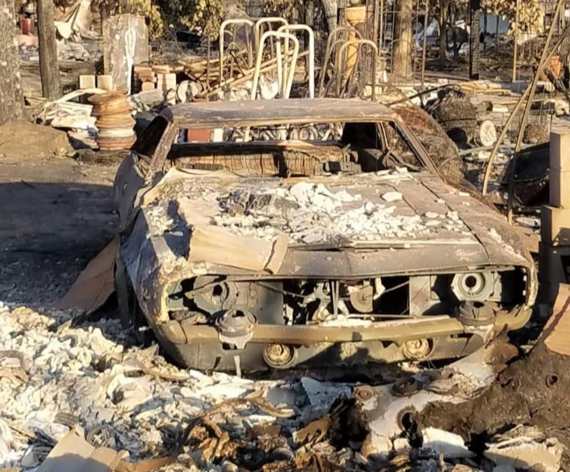 Reduced to ashes: Classic cars burned in California fires add to the devastation 