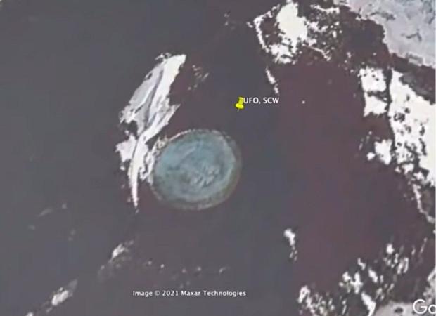 Man convinced he's spotted a UFO hovering over Arctic Ocean on Google Earth 