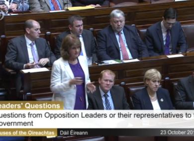 Watch: Joan Burton wants to know why water protesters have expensive phones and cameras  