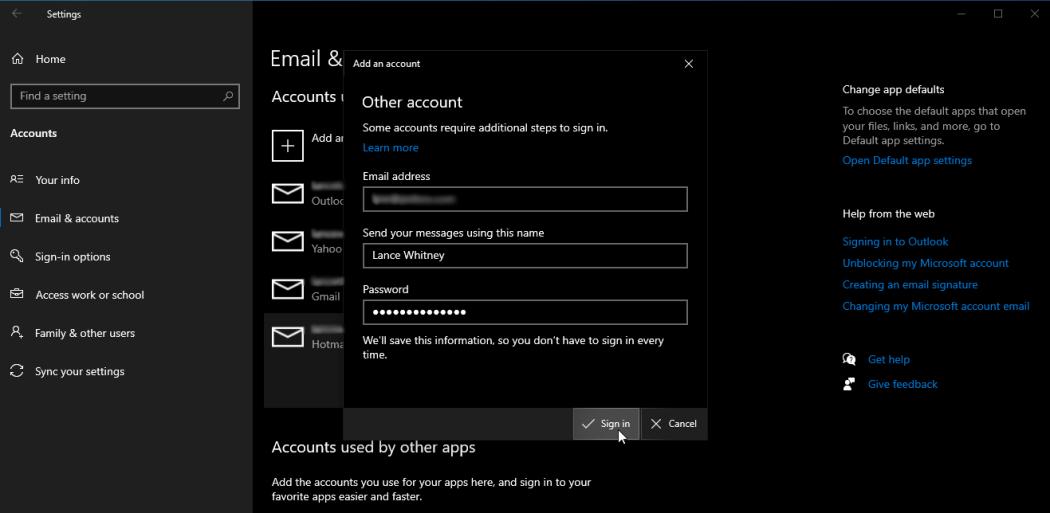 How to Add Multiple Email and Microsoft Accounts to Windows 10 