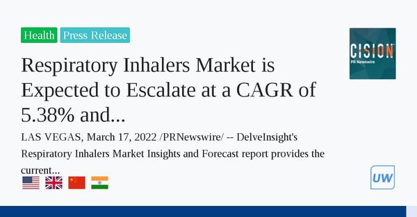 Respiratory Inhalers Market is Expected to Escalate at a CAGR of 5.38% and Reach USD 47.83 Billion by 2026, Analyzes DelveInsight 