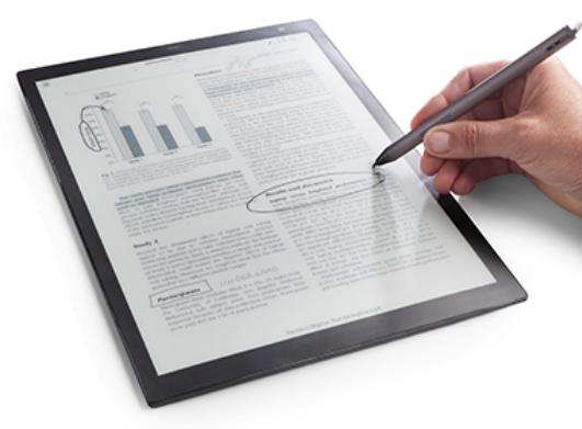 E-Ink Digital Paper Tablet is about the size of an A4 or US Letter paper 