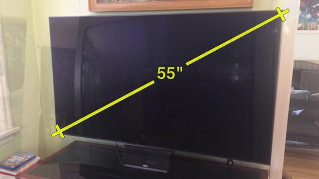 How to measure TV size