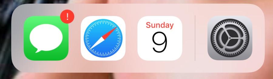 iPhone 13 Pro Red warning mark on Messages icon