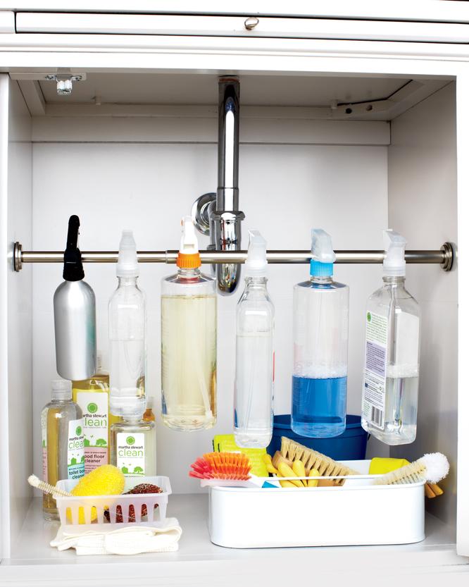 Organizing under the sink – keep supplies neat and accessible 