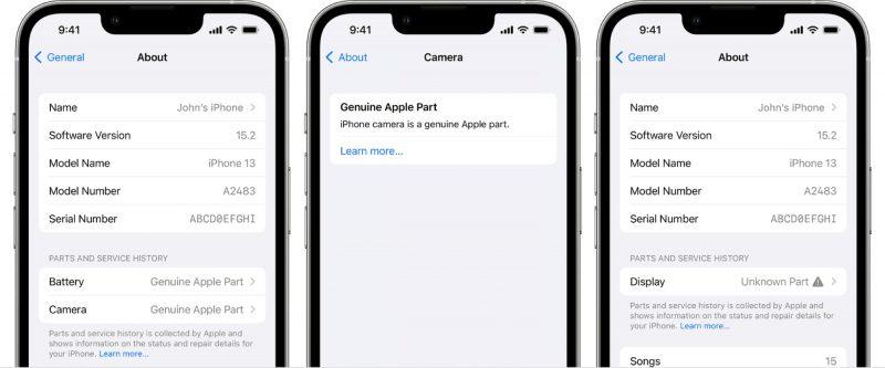 iOS 15.2 Adds 'Parts and Service History' Feature to iPhone