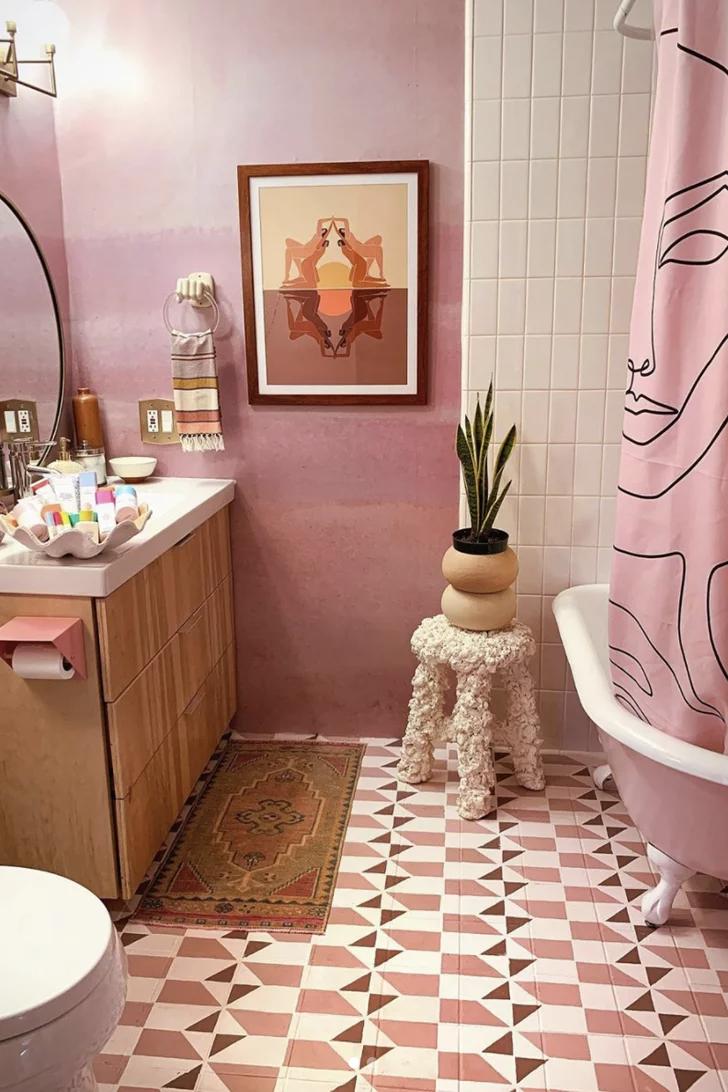 14 pink bathrooms that radiate positivity and calm