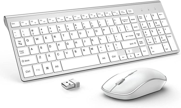 Working on computer gets easy with wireless keyboard and mouse 