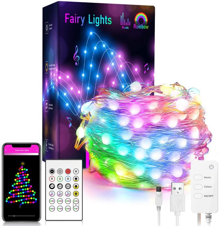 Pick up this 32.8-foot Wi-Fi RGB LED fairy light kit for just  at Amazon (New low, save 30%) 