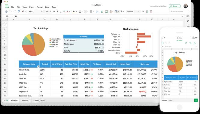 Best free Online Spreadsheet Maker software and tools 