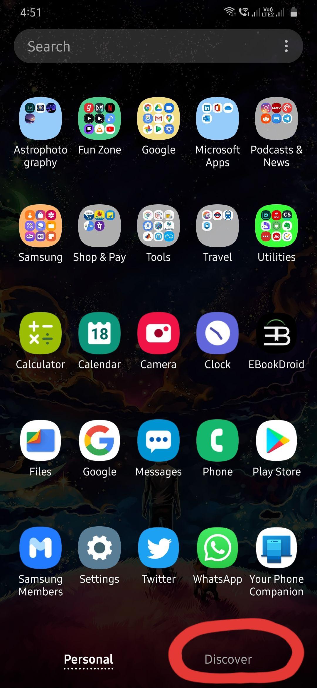 How to Disable Samsung Discover Option From App Screen 