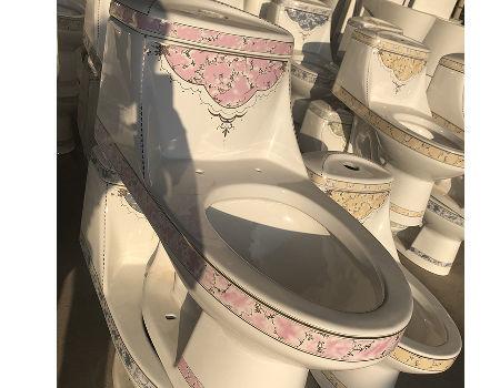 Wholesale factory supply round p-trap/s-trap washdown one piece toilet luxury color blue gold color, washdown one piece wc washdown one piece closet washdown one piece toilet - Buy China washdown one pieces toilet on Globalsources.com 