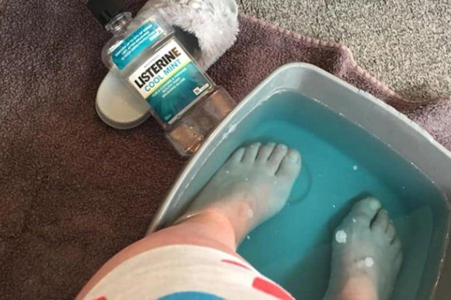 People Are Using This Popular Mouthwash as a Foot Soak—So Does it Work?