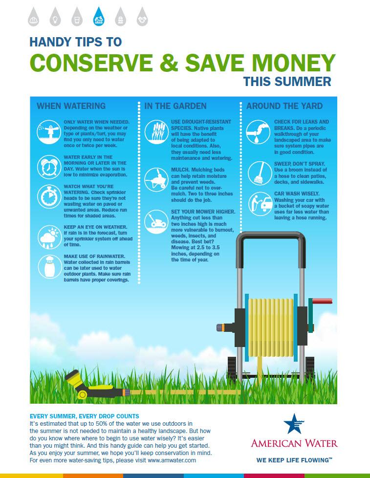 20 handy tips to conserve water and save money this summer 