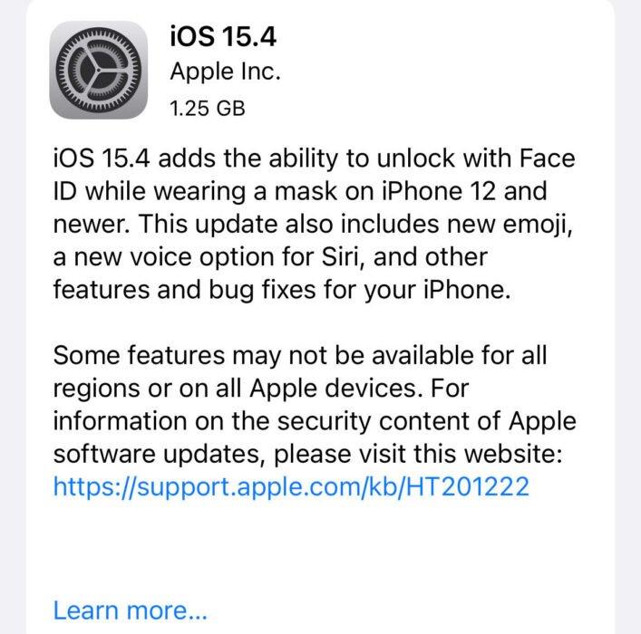 5 Things to Know About the iOS 15.4 Update 