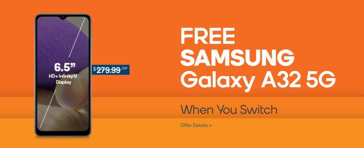 Snag this deal on a Samsung Galaxy A32 and a free month of Boost Mobile talk and text 