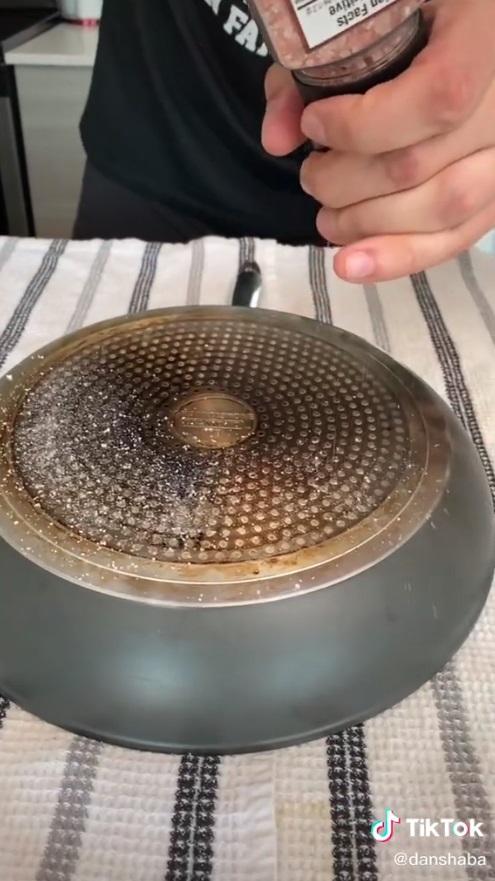 Woman shares 'magic' cleaning hack to restore burnt pans and leave them looking new 