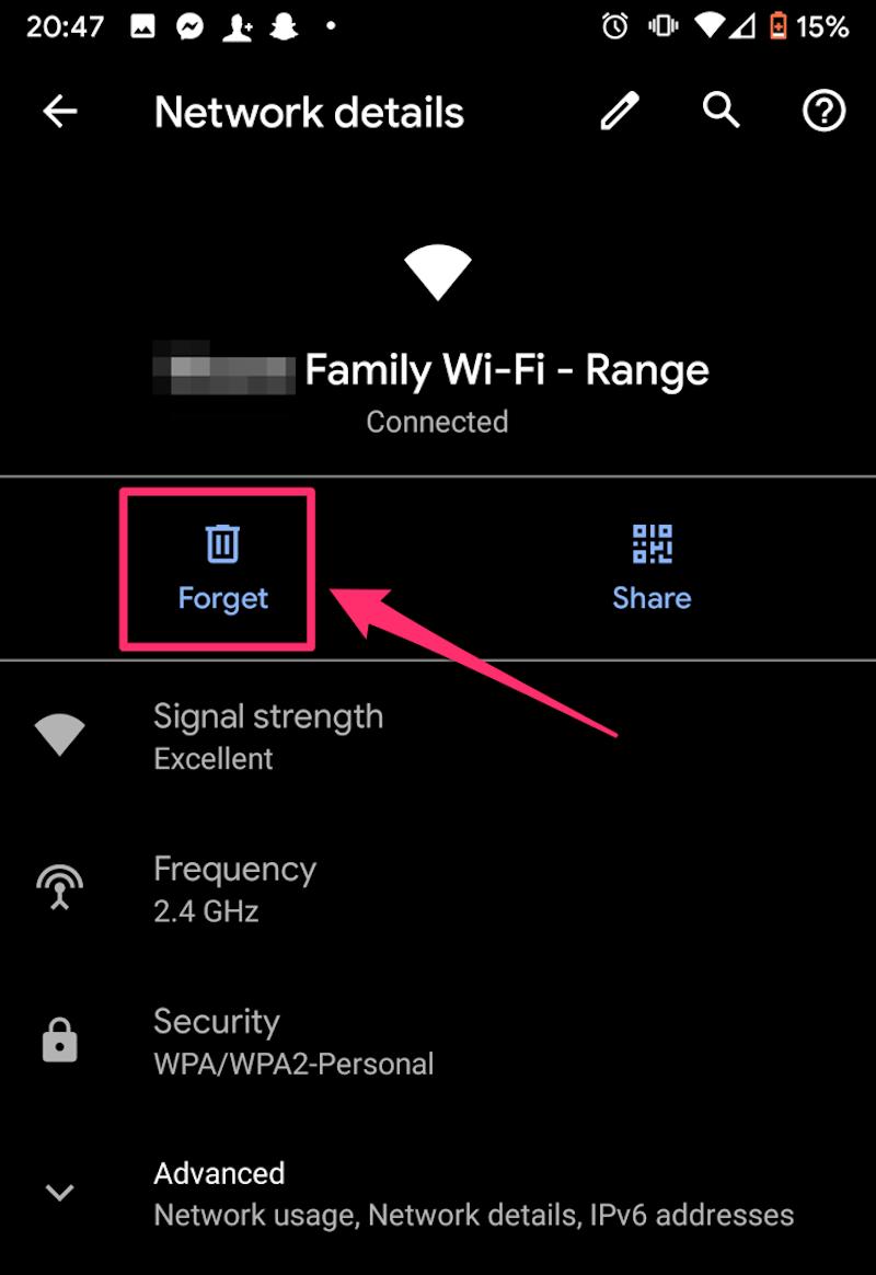 How to delete a Wi-Fi network on Android and iPhone