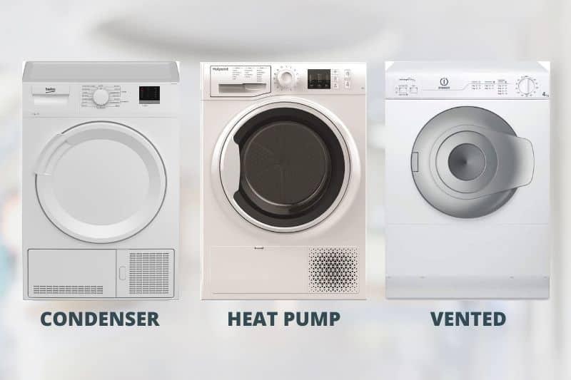 What is the difference between vented, condenser and heat pump clothes dryers? 