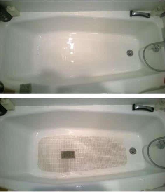 Clean a bathtub anti-slip bottom