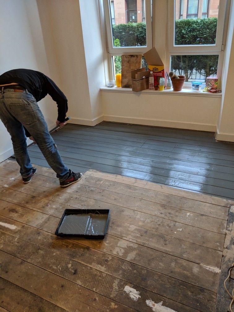 How To: Paint a Wood Floor 