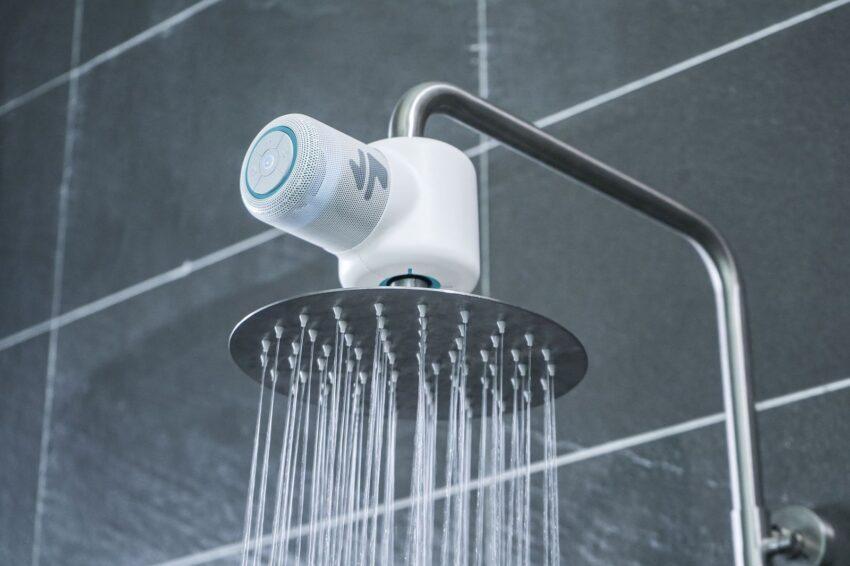 This water-powered shower head speaker could sing backup for your morning routine