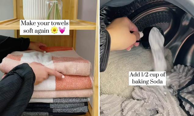 How to make towels soft again using three common products by ‘home hacks queen’ 